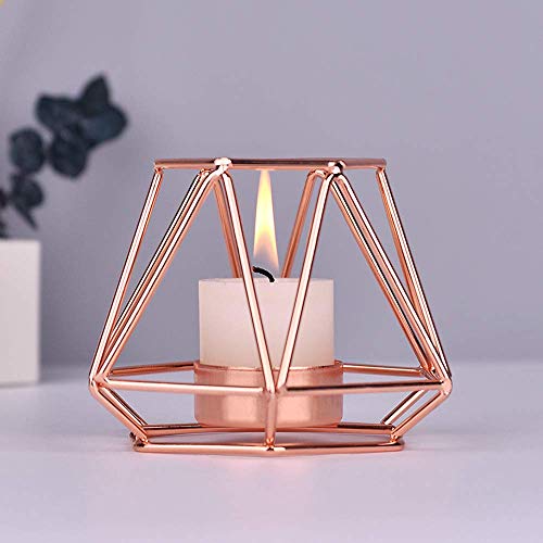 Fiyuer candeliere Geometrico, 2 PCS Oro Rosa
