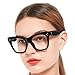 OCCI CHIARI Oversized Reading Glasses for Women 2.75 Bifocal Readers with Blue Light 1.0 1.25 1.5 1.75 2.0 2.25 2.5 2.75 3.0 3.5(Black,2.75)