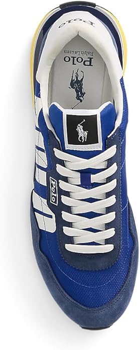 Polo Ralph Lauren, Men's, Suede Nylon-Train 89Polo-Sneakers-Low Top Lace, Classic Azur/Newport Navy/Wht, 10.5, Medium3