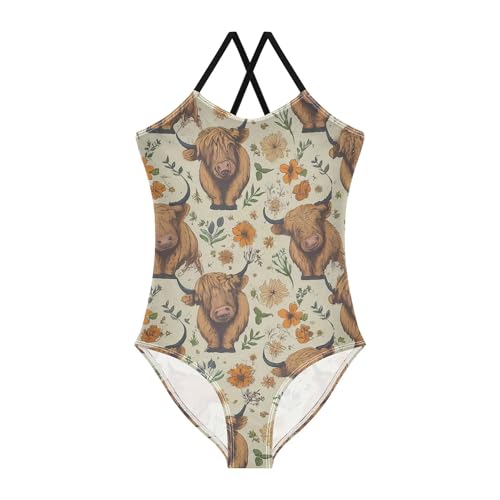 Baby Girls' Swimwear Quick Dry Toddler Girl One Piece Swimsuit Bathing Suits Size 3T-10Y