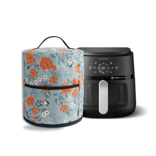 Dustproof Waterproof Air Fryer Cover for Philips 6.2L NA231/00 – Polyester Kitchen Oven and Home Appliances with Handle & Pocket | for Women, Men & Everyday Use AR_G_1 (Grey)