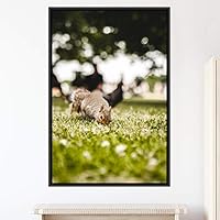 Framed Canvas Wall Art Squirrel Animals Fun Living Room Multicolor Photography Rustic Squirrel - 16x24 inches