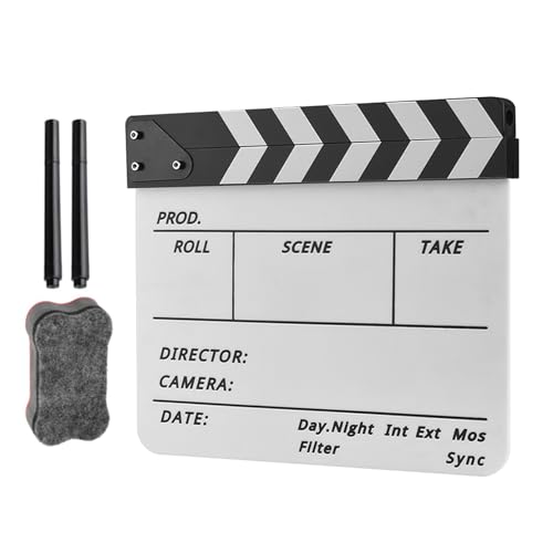 Tabla pequeña de acrílico para producción de películas y creación de video, 30,5 x 25,4 cm, superficies reutilizables