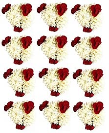 Artificial Mogra Rabber and Red Rose Band Flower Gajra Hair Accessories Hair Gajra Juda Accessories Hand Rabber Band for Women (Mogra-Rubber-Gajra-Accessories-pack-of-12) (B097GWMMK4) Amazon Price History, Amazon Price Tracker