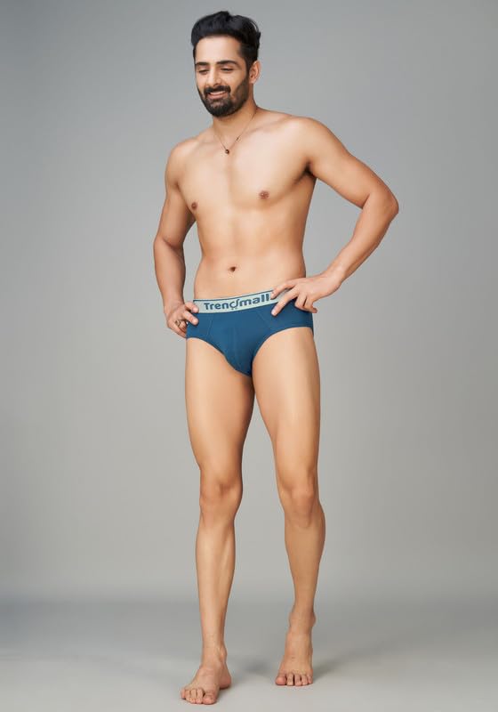 Image of TRENDMALLS Men's Birla Micromodal Regular Fit Solid Men Underwear Briefs with No Marks Waistband
