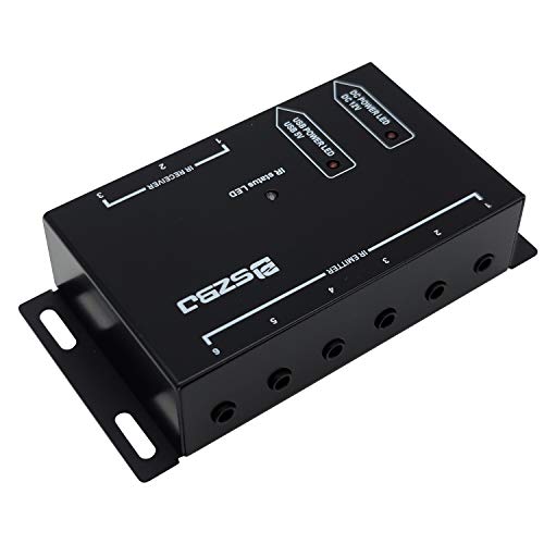 SZBJ IR Repeater extender,IR Remote Control Extender,Infrared Repeater System (3 Dual Head ir emitter), IR Kit BJ106, 6 Emitters - Image 2