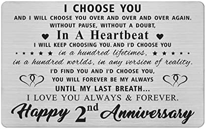 Anniversary Wallet Card Gifts for Husband Wife, Meaningful Anniversary Cards for Women Men Him Her