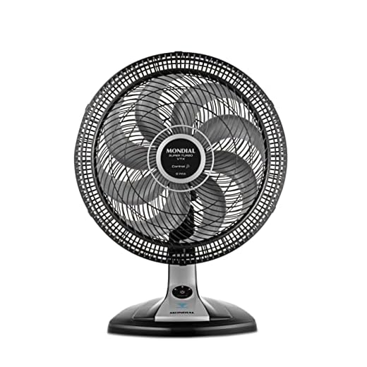 Ventilador 40cm Turbo 8 Pás Control, Mondial, Preto/Prata, 140W, 220V - VTX-40-8P-CR