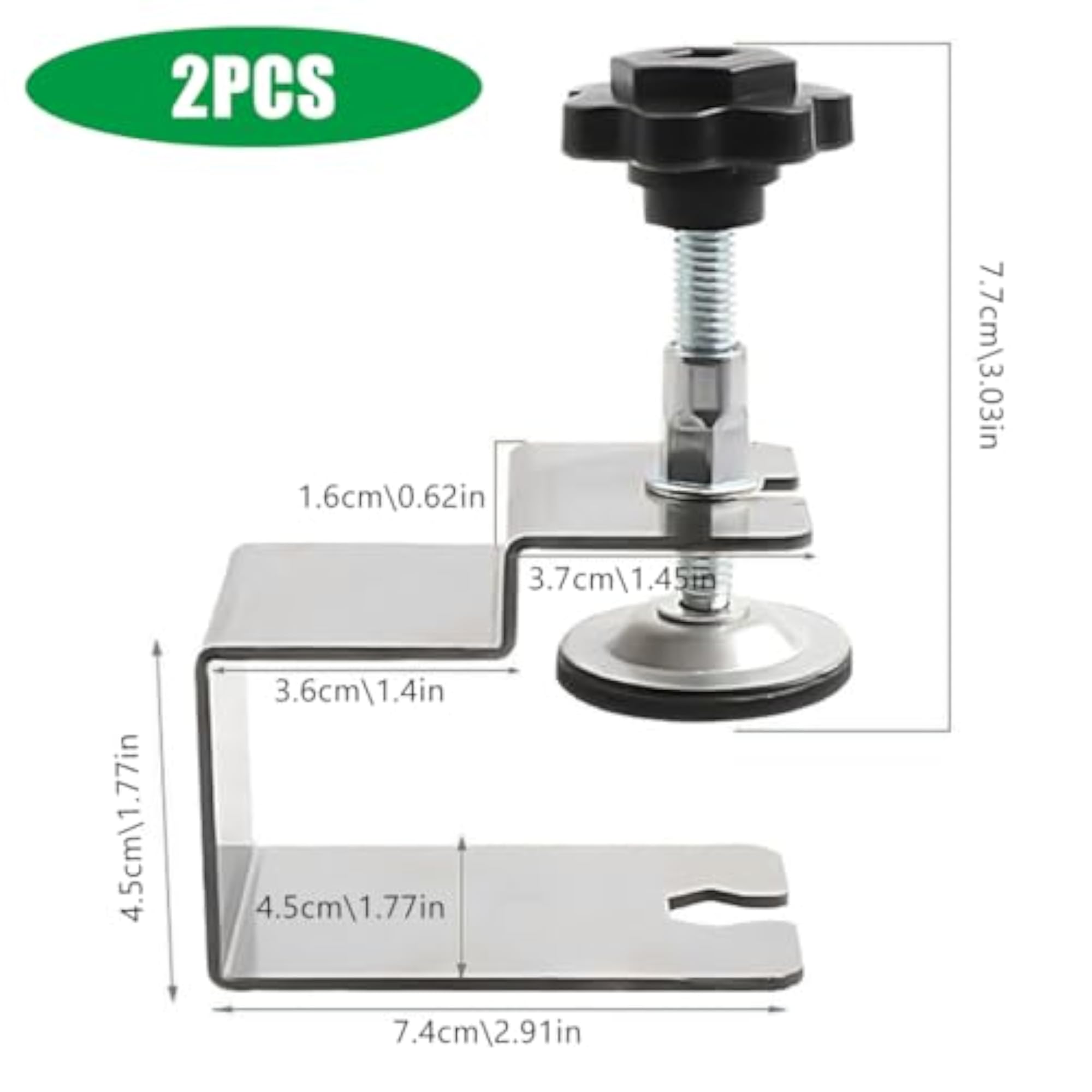 2pcs Stainless Steel C Clamps for Woodworking
