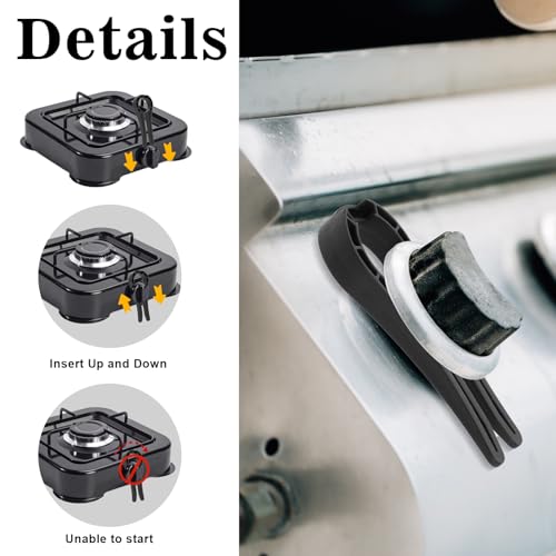 8 peças de maçanetas de fogão a gás para crianças, pacientes com demência, à prova de crianças, maça