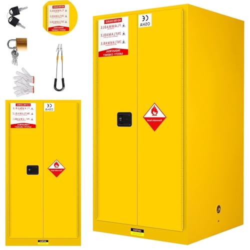 100 Gallons Flammable Storage Cabinet for Industrial Use