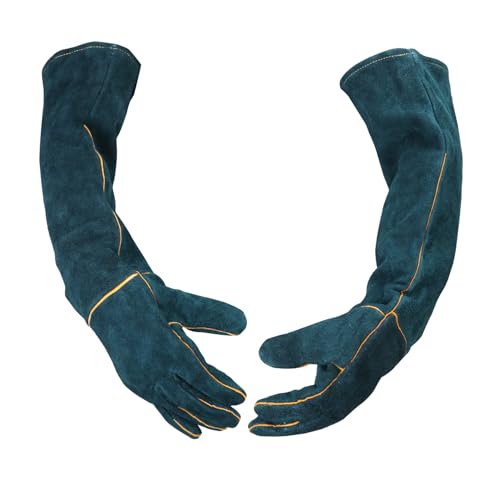 QWORK® Bissfeste Handschuhe 60 cm, Schnittfeste Handschuhe, Schutzhandschuhe für den Ganzen Arm, zum Baden, Gärtnern, Umgang mit Tieren