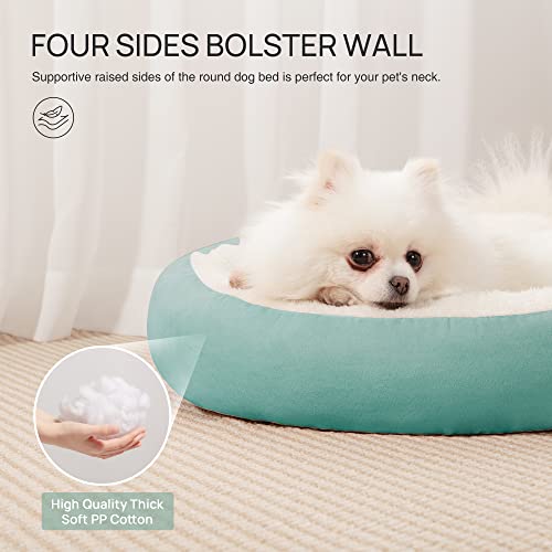 Loves-cabin-Round-Donut-Cat-and-Dog-Cushion-Bed-20in-Pet-Bed-for-Cats-or-Small-Dogs-Anti-Slip-Water-Resistant-Bottom-Super-Soft-Durable-Fabric-Pet-Beds-Washable-Luxury-Cat-Dog-Bed-Blue