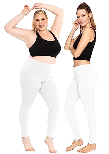 Image of STRETCH IS COMFORT Cotton Capri Leggings, Knee Length Pants, Plus Size