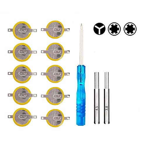 IWANGDO Batterie CR1616 avec languettes Batterie bouton au lithium 3 V compatible avec Gameboy Color Gameboy Advance Cartouche de jeu 10 boîtes avec tournevis triwing