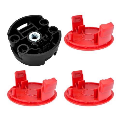 F016800431 Ersatz-Trimmerfaden für Bosch AFS 23 bis 37 Freischneider, mit F016F04841 Spulenabdeckung und F016F04839 Schneidkopf, 37 cm × 3,5 mm (3 Abdeckung + 1 Kopf)