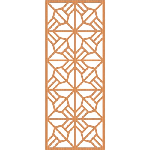 Image of 31 3 /8 inchW x 79 3 /8 inchH x 1 /4 inchT Auburn Decorative Fretwork Wood Wall Panels, Cherry