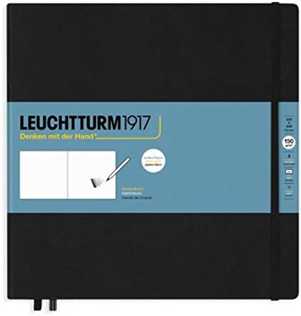 Leuchtturm1917 - Square Hardcover Sketchbook (Black) - 112 Pages ...