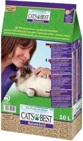 Żwirek drewniany zbrylający dla kota CAT'S BEST SMART PELLETS NATURE GOLD 10l/5kg