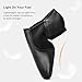Stelle Jazz Shoes for Women Men Leather Upper Slip-on Dance Shoes Unisex（Black,8.5
