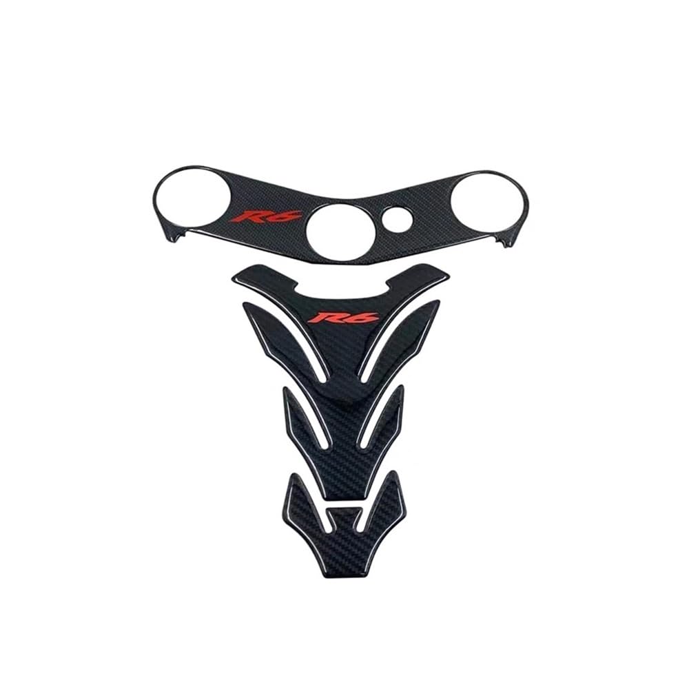 Moto serbatoio Adesivo R6 Adesivo 3D Carbon Look Moto Rilievo del carro armato Protector Adesivi Custodia per Yam&aha YZF600 YZF-R6 R6S Tankpad Decalcomanie