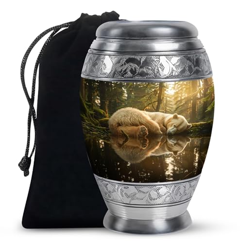 Image of Bear Urn - Urn for Ashes - Cremation Urns for Human Ashes Adult Male - Cremation Urns for Burial - Urns for Ashes Adult Female - (10 inch Pack of 1)