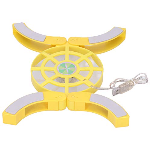 PC Cooler Cooling Pad, Folding Laptop Cooling Pad, Luminous USB Portable Cooler Fan for Students & Business Man (Yellow) miniatura 3