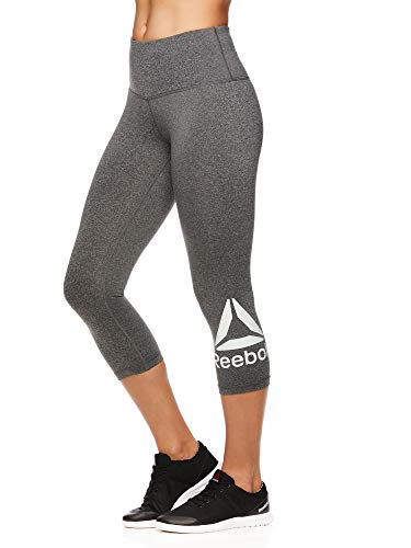 image for Reebok Women's High Waisted Capri Workout Leggings - Cropped Performan