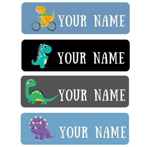 128 Custom Waterproof Dishwasher Safe Kid Name Labels for Daycare, School Supply, Baby Bottles, Lunch Boxes and Cups, Travel. Cute Personalized Design