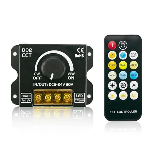 Contrôleur LED CCT 30A pour éliminer le scintillement des rubans de 24V