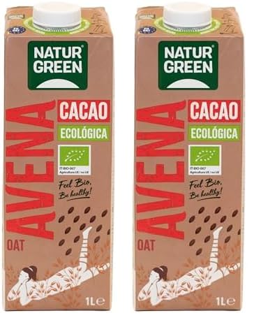 NaturGreen Bebida Vegetal con Cacao, 1L (Bio) (Paquete de 2)