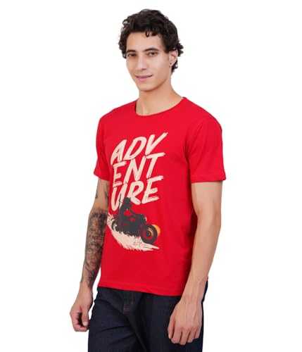 Image of Men's Super Combed Cotton Round Neck Half Sleeve T-Shirt | Soft Breathable Cotton Fabric | Stylish Comfortable Wearfor Men | Quality Regular Fit