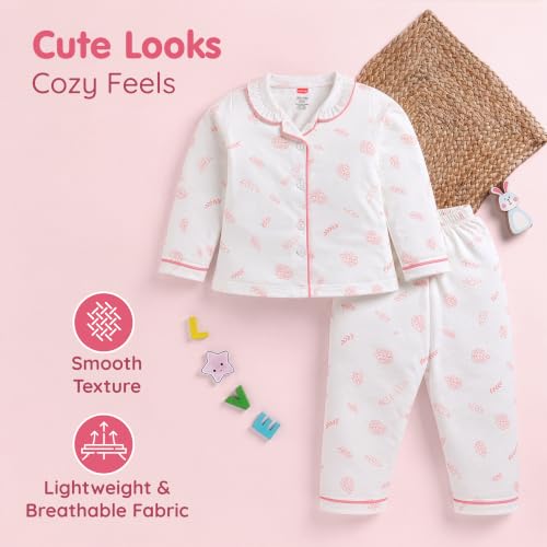 Image of LuvLap Boys & Girls Night Suit Regular Fit 100% Cotton Full Sleeve Nightsuit