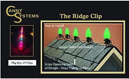 Canny System Ridge Clip Light Hanging Clips and Staples Plastic 25 Pk - Case Of: 12