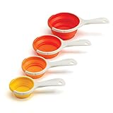Chef'n SleekStor Pinch+Pour Collapsible Measuring Cups (Orange Tonal)