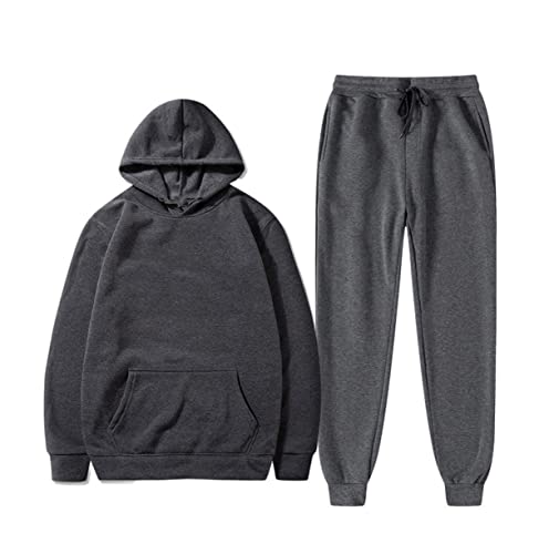 Sweat à capuche et pantalon polaire gris foncé M contre le froid : restez au chaud chez vous