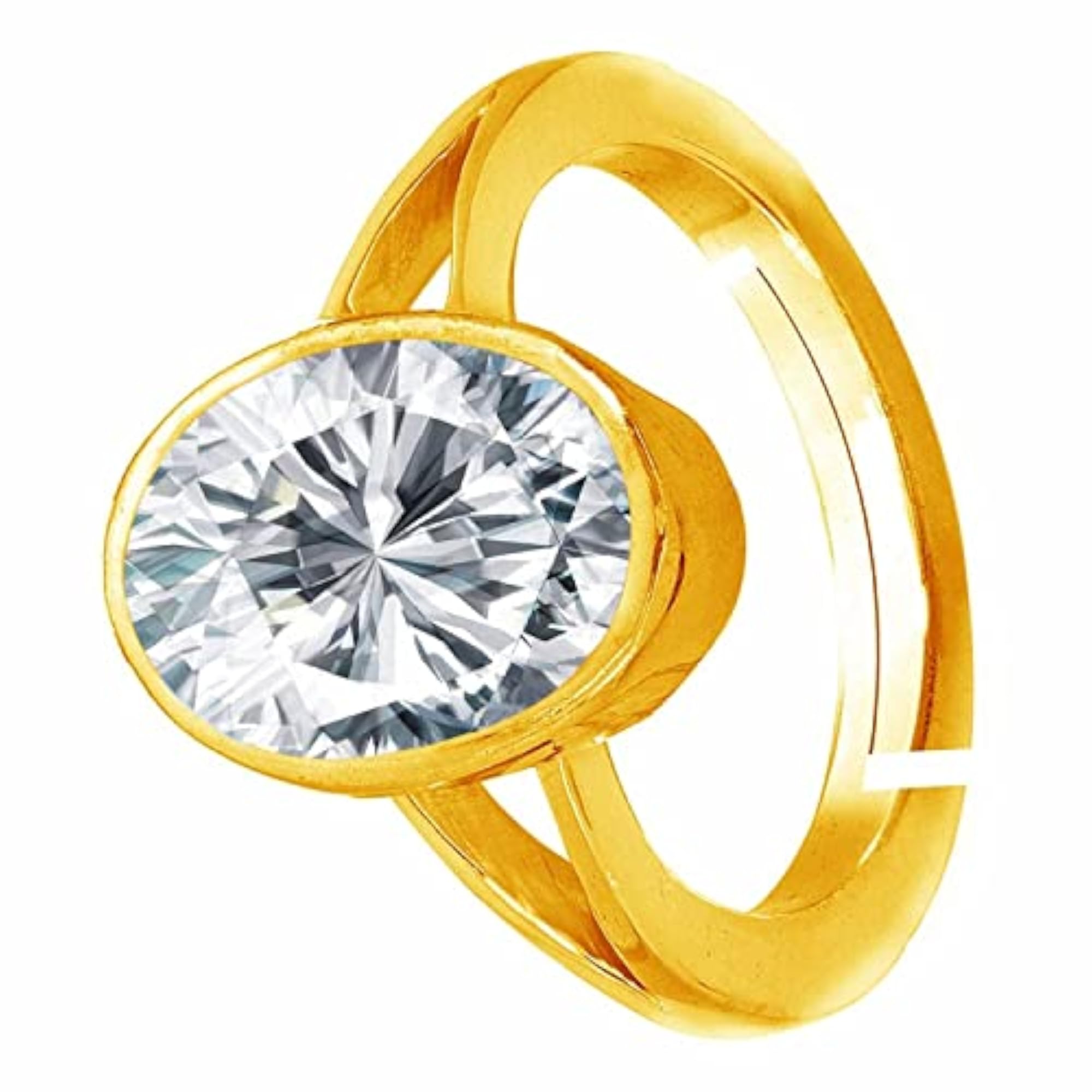 Natural Zircon Stone Rashi Ratna Ashtadhatu Adjustable Ring
