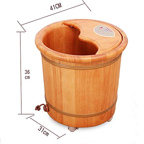 Masajeador de pies tipo spa con barril de madera miniatura 2