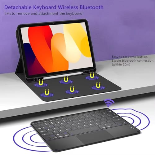 Image of typecase Keyboard Case for Redmi Pad SE (11 inch only) with TRACKPAD,Slim Lightweight Stand Cover,Magnetically Detachable Wireless Bluetooth Keyboard,Compatible with Redmi Pad SE 11 Inch ONLY