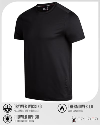 Spyder Mens Athletic Shirts - Short Sleeve Quick Dry Moisture Wicking Shirts for Men - Activewear Gym Shirt for Workout3