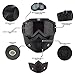 Outlaw 'Nemesis' Motorcycle Face Mask with Detachable Goggles - Black Riding Mask with UV 400 Lens for Men and Women