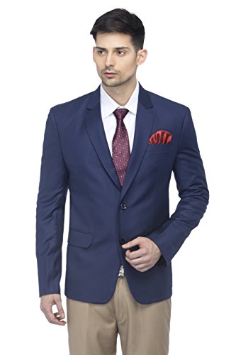 Image of FAVOROSKI Designer Men's Slim Fit Notched Lapel Single Breasted Solid Blazer