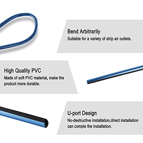 Alpmosn 20Pcs Car Air Conditioner Decoration Strip For Vent Outlet, Universal Waterproof Bendable Car Interior Accessories Suitable For Most Air Vent Outlet, Air Vent Outlet Trim Decoration (Blue) #TOP2