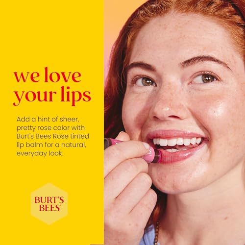 Burt'S Bees 4436030 Lip Tint Balm Stocking Stuffers Gifts, Long Lasting 2 In 1 Duo Tinted Balm Formula, Color Infused With Hydrating Shea Butter For A Natural Looking Buildable Finish, Petal Rose thumb #4