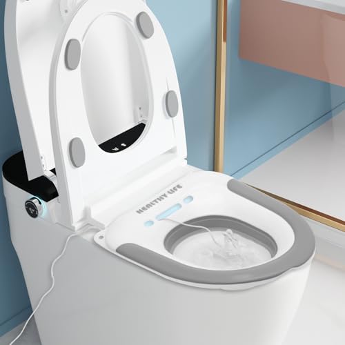 Sesaver Electric Sitz Bath for Toilet, Portable Foldrable Sitz Bath Relief from Ache and Promote Recovery of Anal Fissures, Postpartum Caring Kits for Universal Toilets and Commode Chair