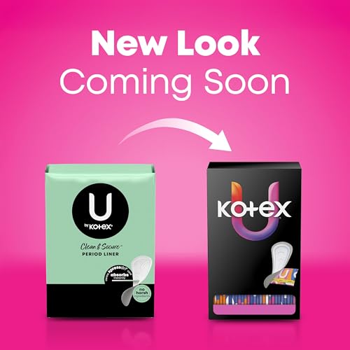 Image of U by Kotex Panty Liners, Clean & Secure, Light Absorbency, Long Length, 126 Count (Packaging May Vary)