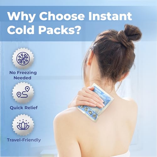 Image of Instant Cold Pack | Disposable Ice Packs - Cold Therapy for Injuries, Swelling, Inflammation, Muscle Strains - Ideal for First Aid Kits - 5x6 Inches, 50 Count (Pack of 3)