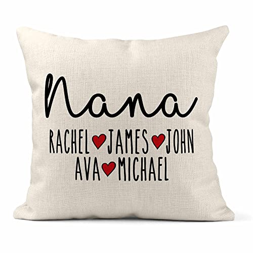 Grandma's Pillow - Customized Mom & Grandma Gifts - Linen, 16 x 16