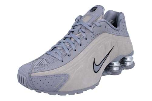 NIKE Femme Shox R4 Sneaker, Cement Grey Black College Grey, 38.5 EU