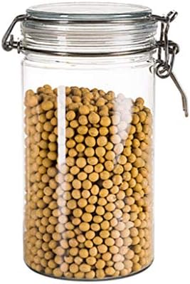 FixtureDisplays® Wire Clasp PET Jar 1000 ml Spice Jar Seal Paint Oil Storage Jar Container Lock 18615-1000ML-SNL Listing image 3